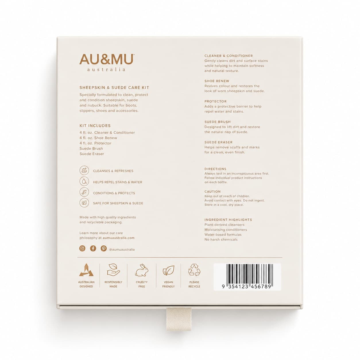 AUMU Footwear Care Kit styled view